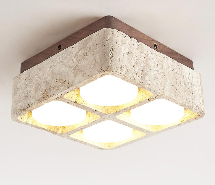 Modern Bedroom Travertine Ceilling Lamp
