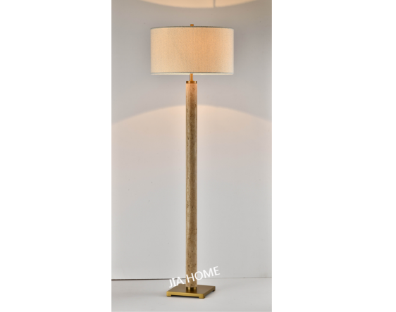 Modern Bedroom Travertine Floor Lamp