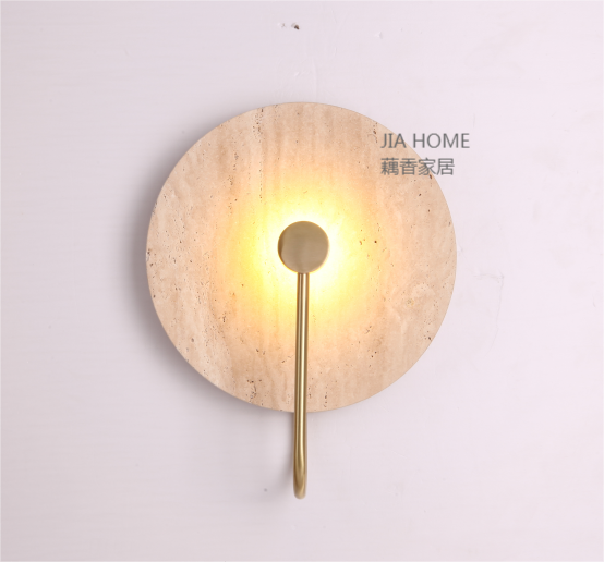 Modern Bedroom Travertine Wall Lamp