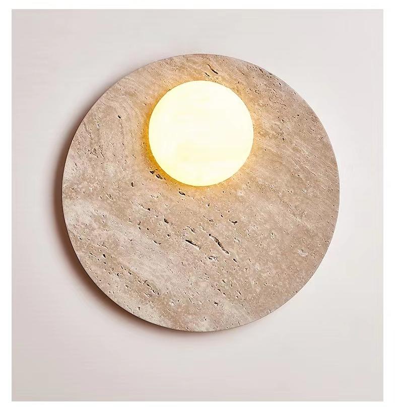 Japanese style bedroom bedside wall lamp living room background wall cream style vintage retro study staircase lamp