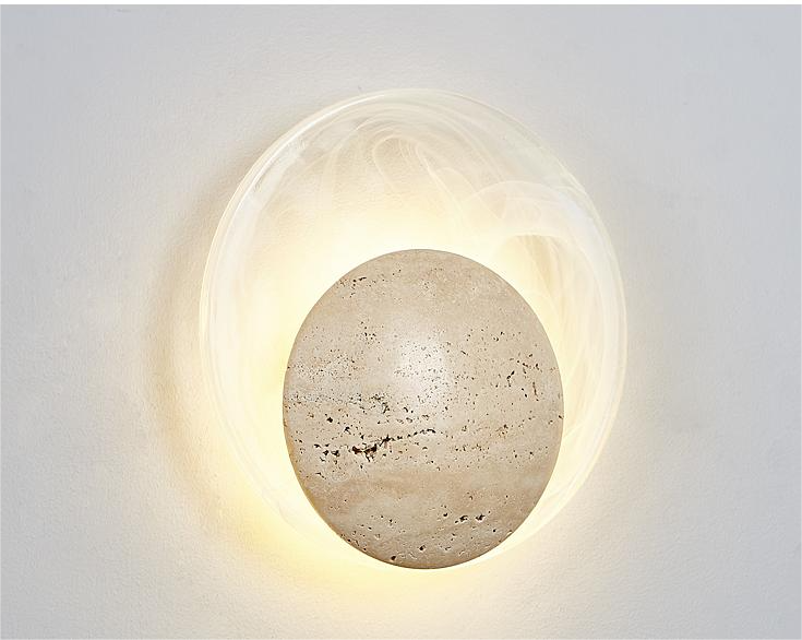 Modern Bedroom Travertine Wall Lamp