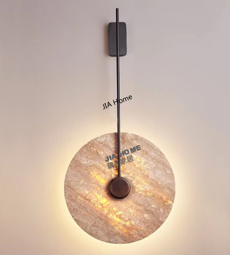 Modern Bedroom Travertine Wall Lamp