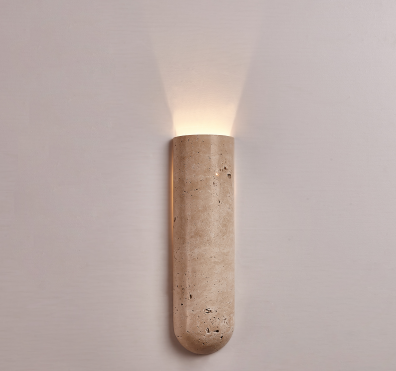 Modern Bedroom Travertine Wall Lamp