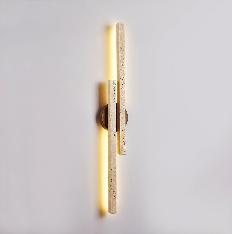 Modern Bedroom Travertine Wall Lamp