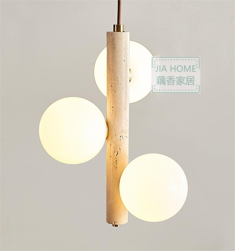 Modern Bedroom Travertine Pendant Lamp