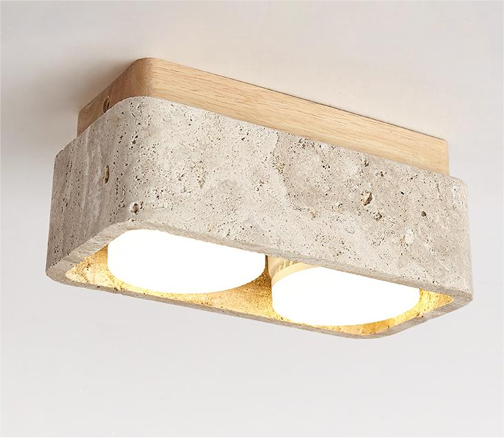 Modern Bedroom Travertine Ceilling Lamp